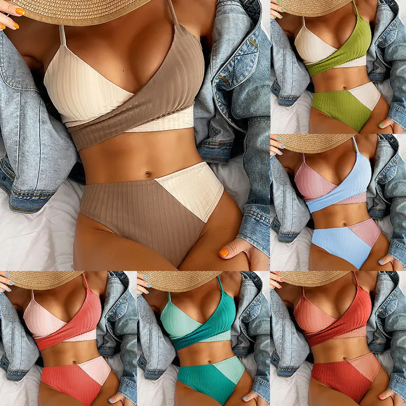 Patchwork Bikini | Knot Back Beachwear