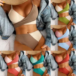 Patchwork Bikini | Knot Back Beachwear