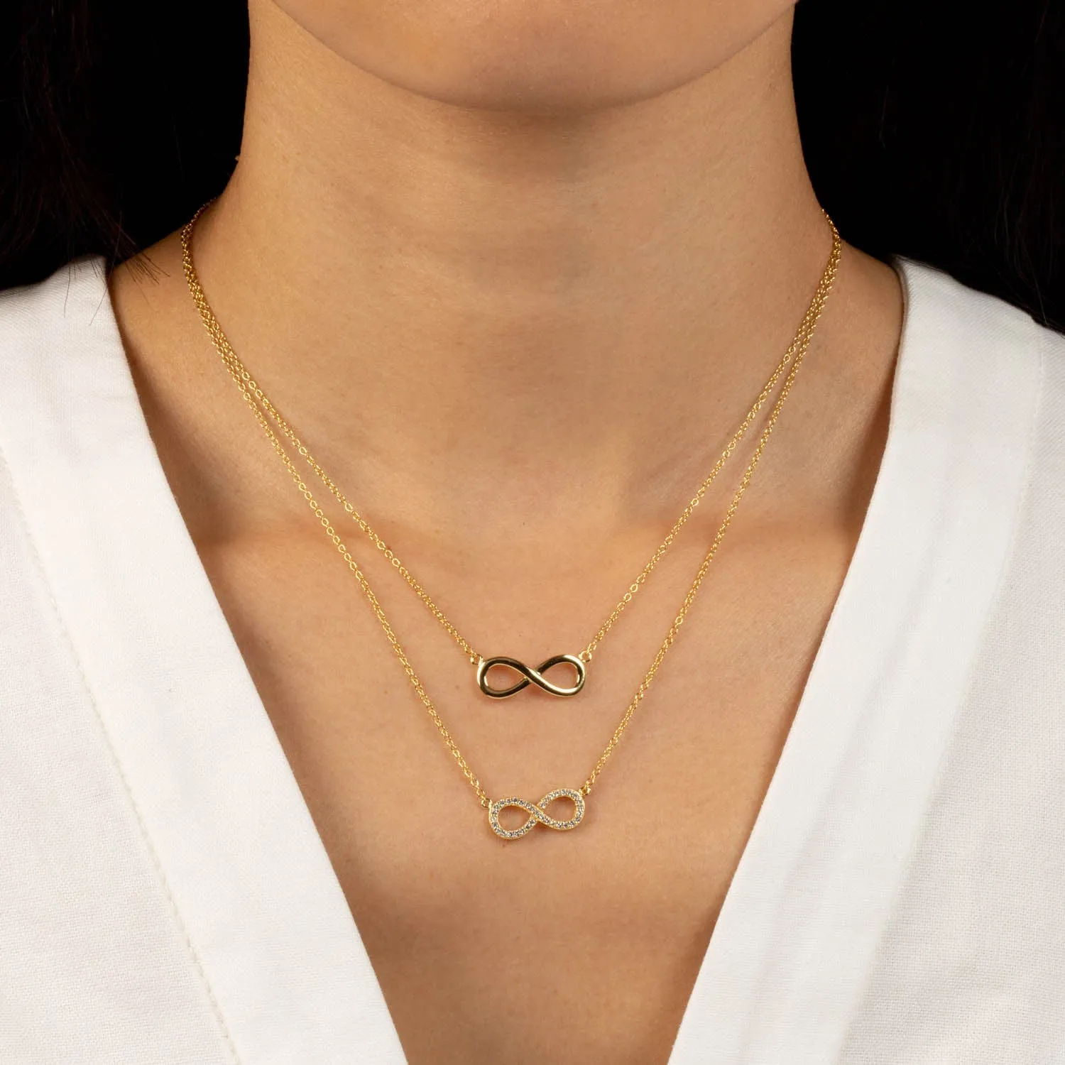 Pavé Infinity Necklace