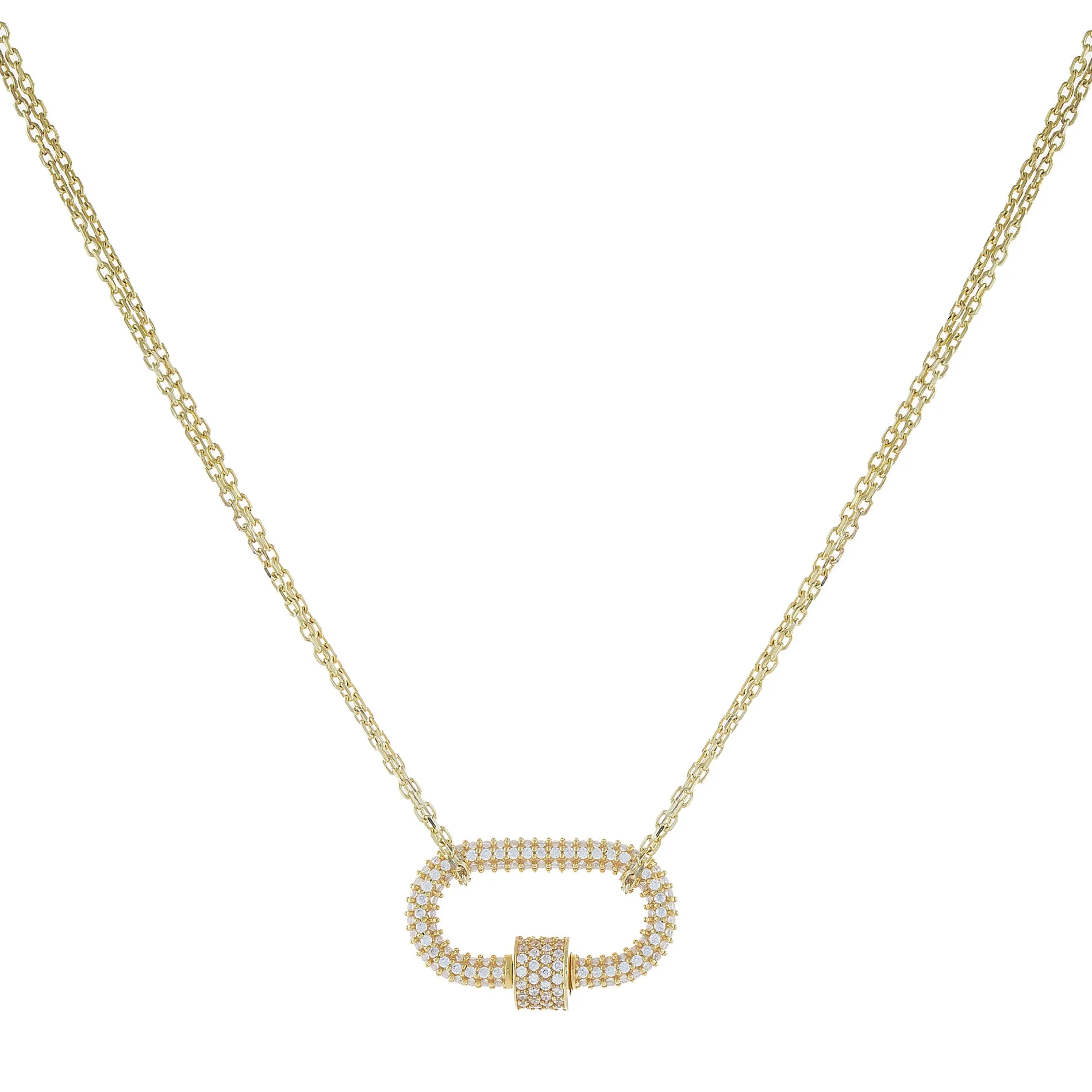 Pavé Omega Toggle Necklace