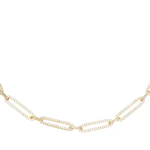 Pavé Oval Link Choker