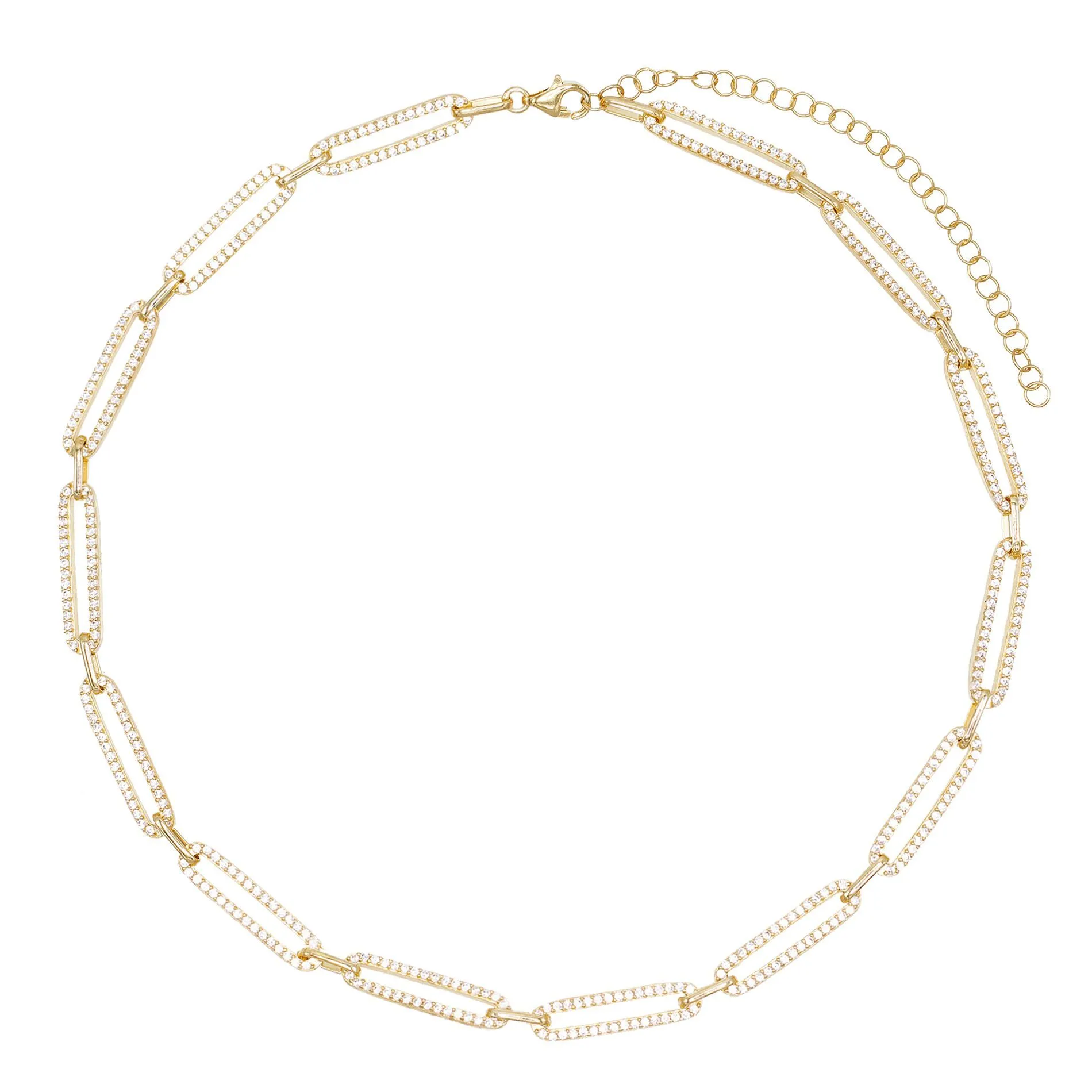 Pavé Oval Link Choker