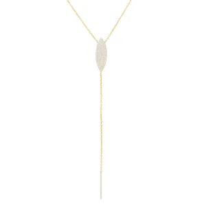 Pavé Teardrop Lariat