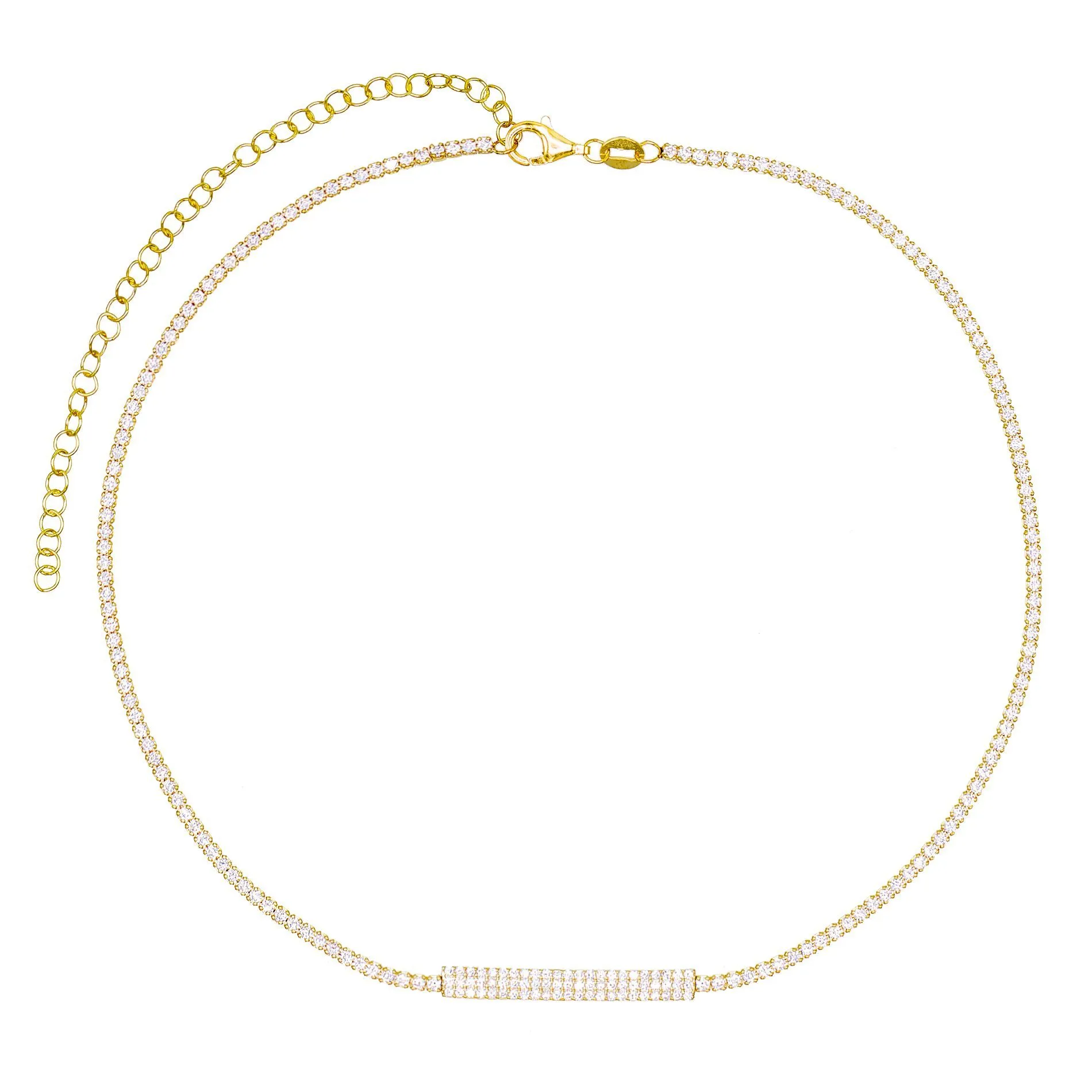 Pavé Tennis Bar Choker