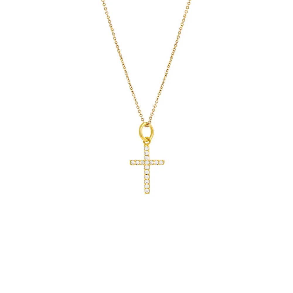 Pave Cross Necklace