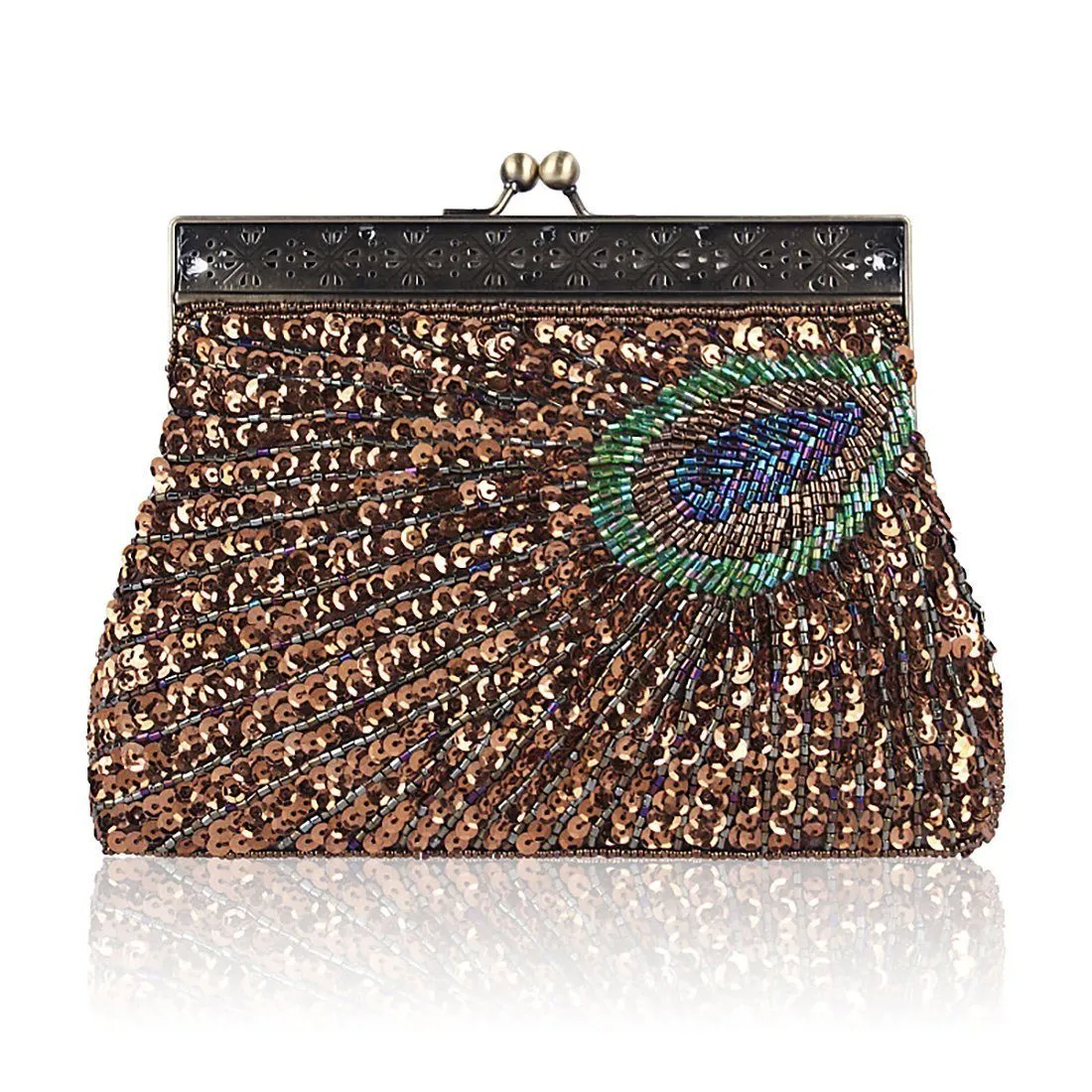 Peacock Tail Vintage Clutch Bags for Women Sequins Beaded|JaosWish