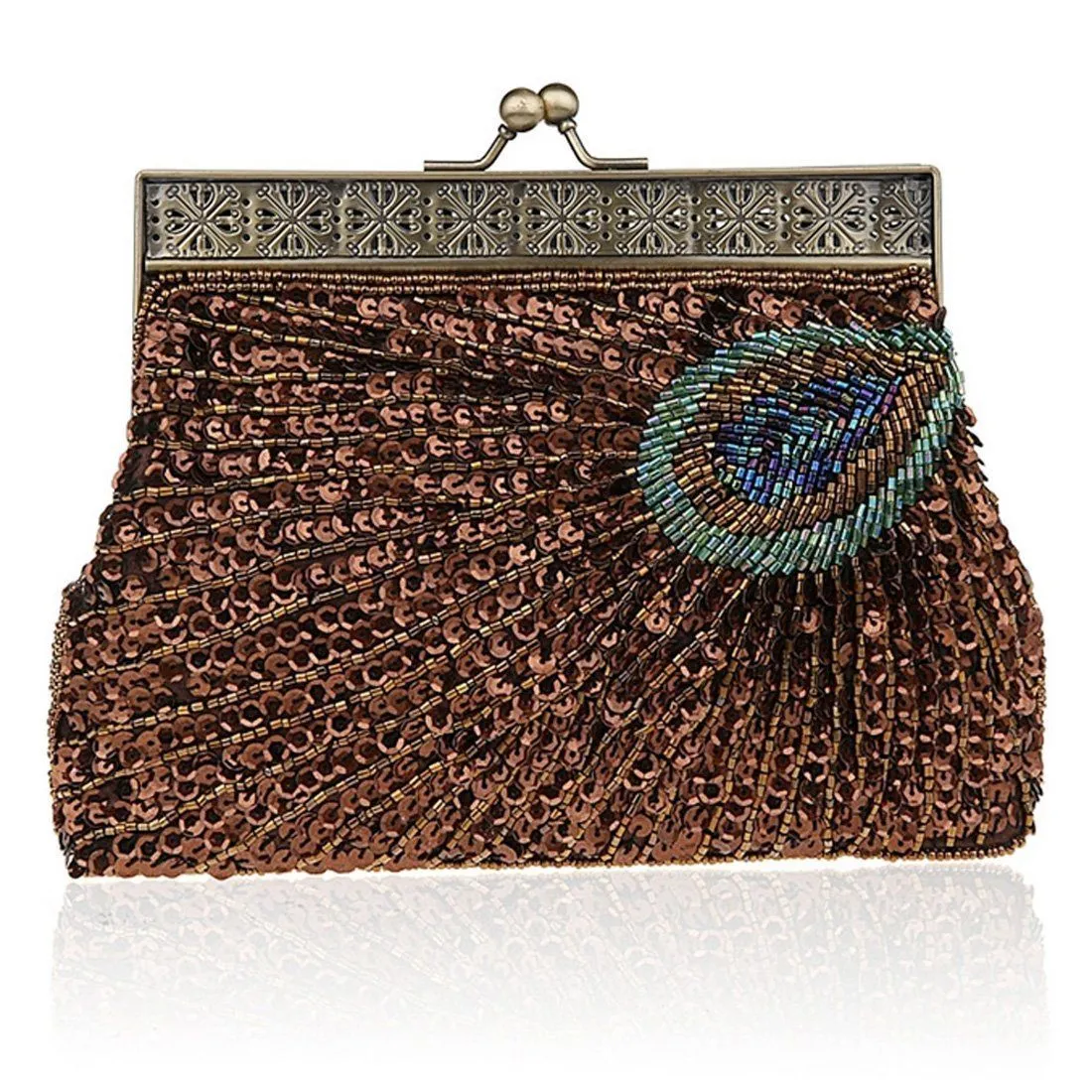 Peacock Tail Vintage Clutch Bags for Women Sequins Beaded|JaosWish