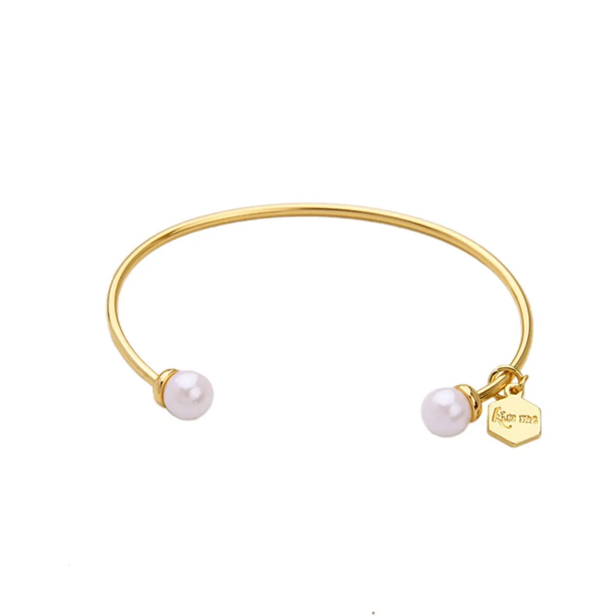 Pearl & 18K Gold-Plated 'Kiss Me' Cuff