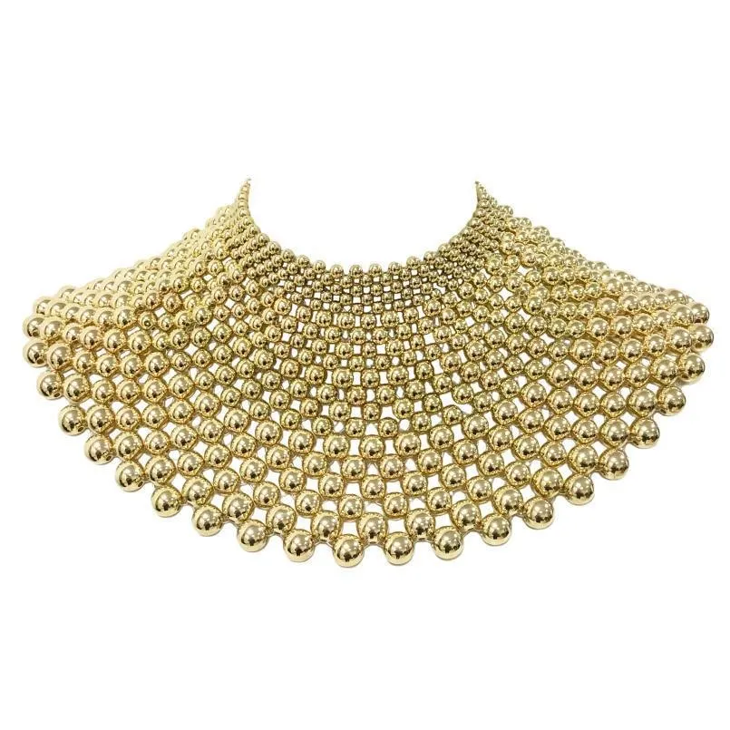 Pearl Beaded Necklace Bib Choker Statement Celebrity Inspired