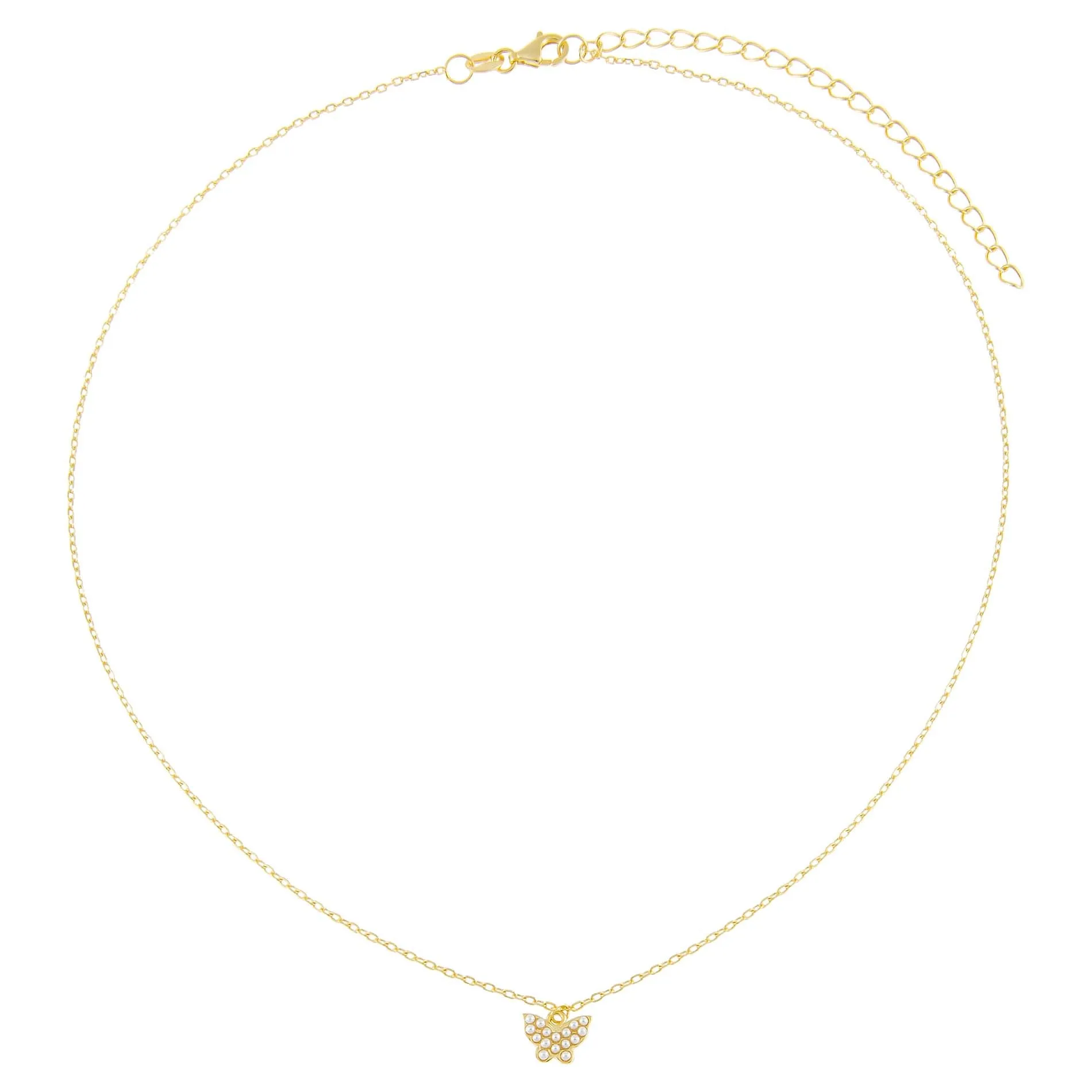 Pearl Dainty Butterfly Necklace