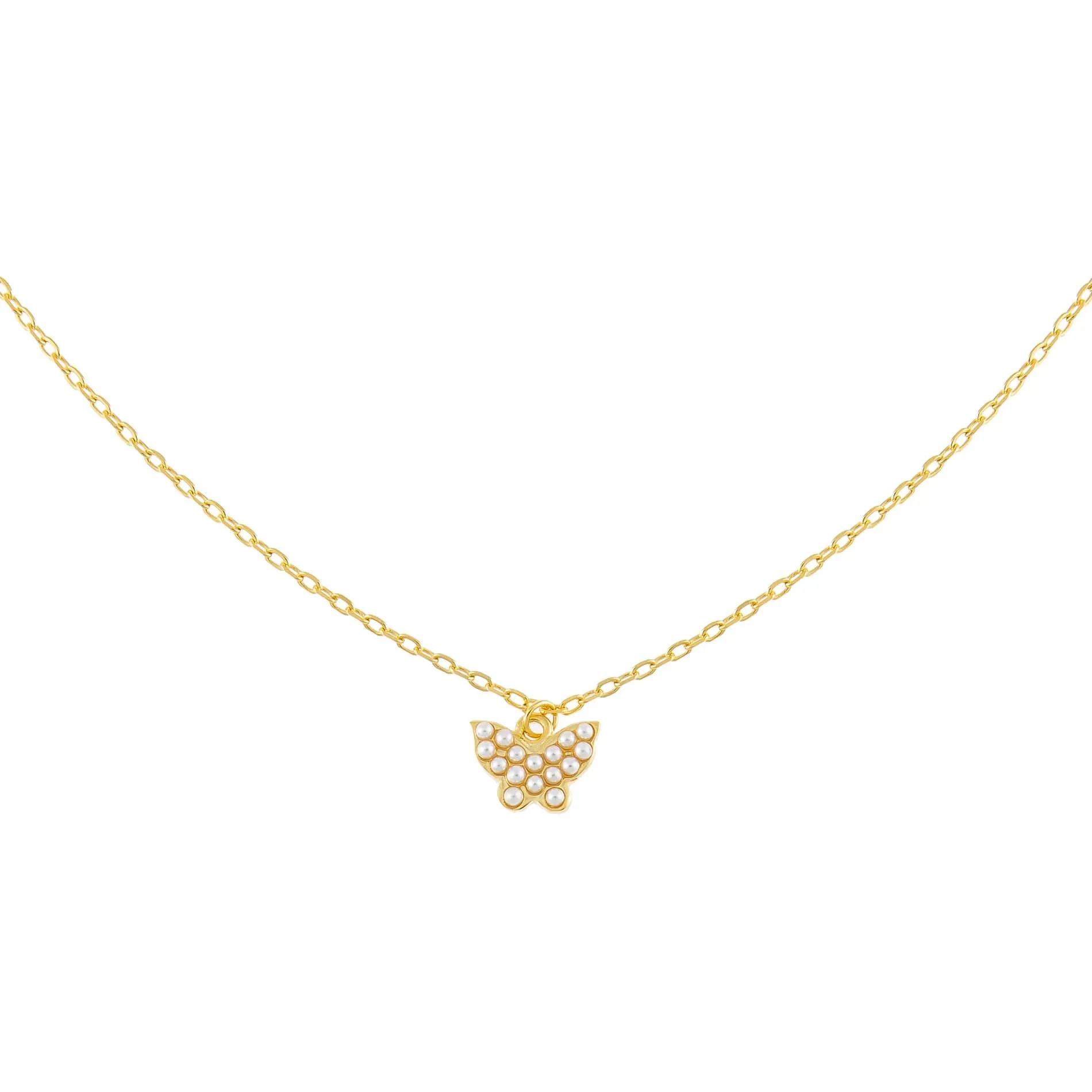 Pearl Dainty Butterfly Necklace