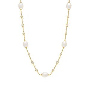 Pearl Diamond By The Yard Necklace