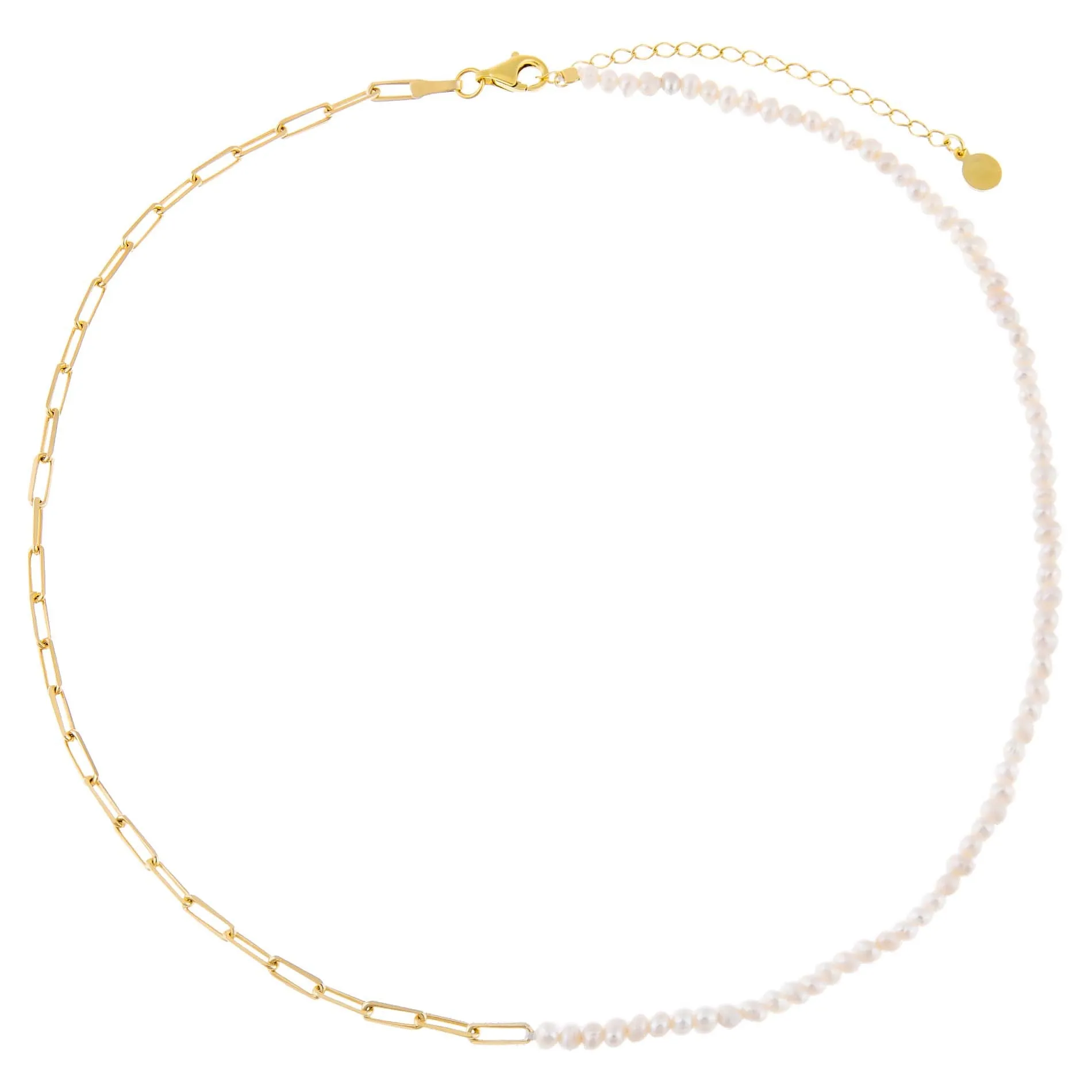 Pearl X Link Necklace