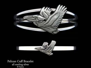 Pelican Cuff Bracelet Sterling Silver