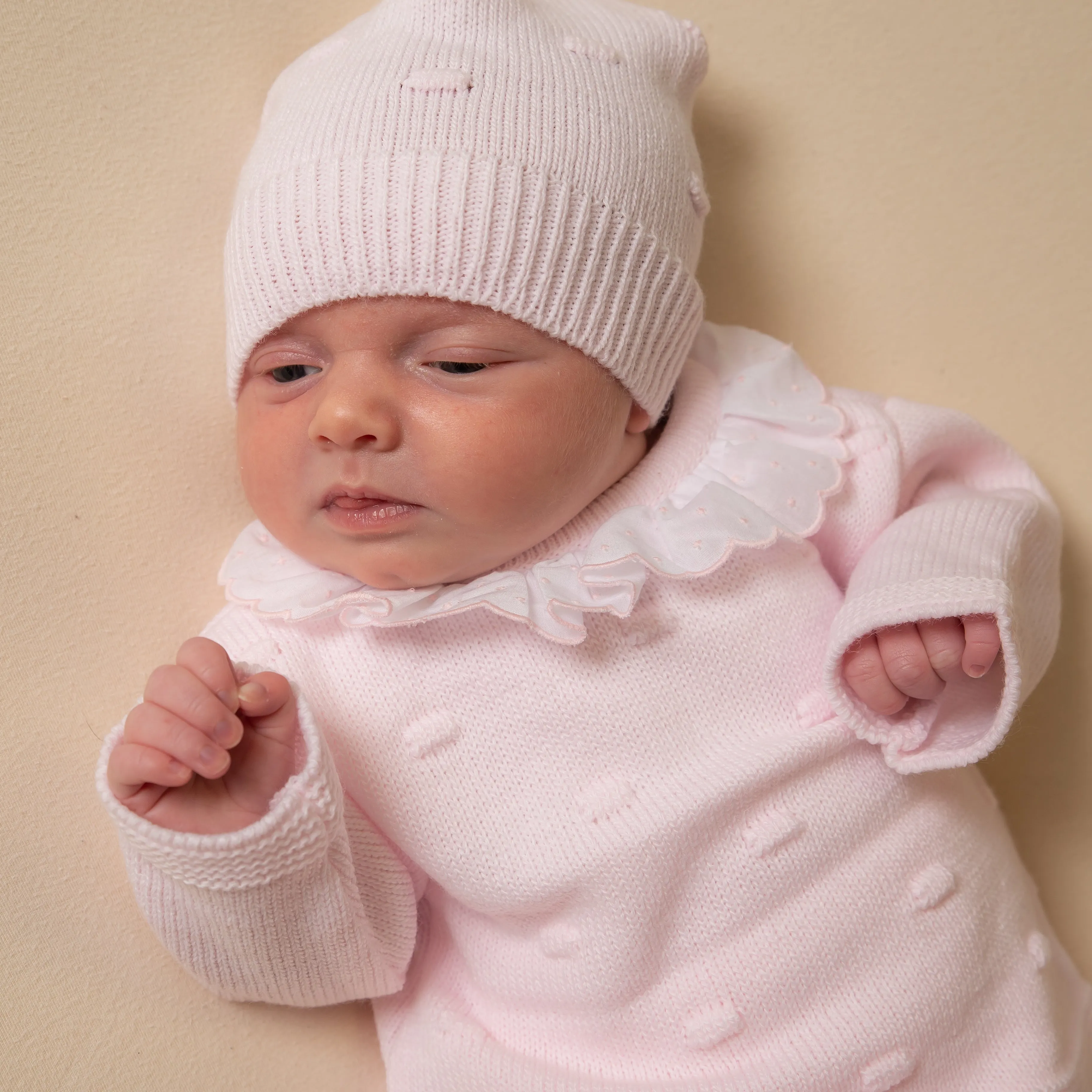Pink Bobble 3 Piece Set & Hat