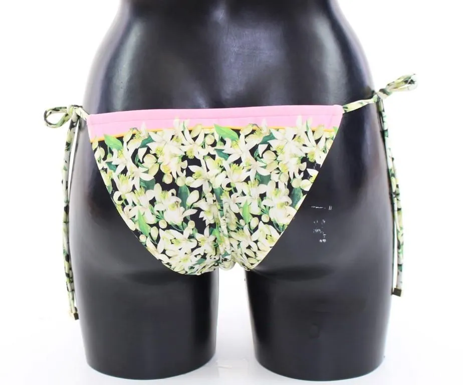 Pink Floral Bikini Bottom Swimwear Beachwear