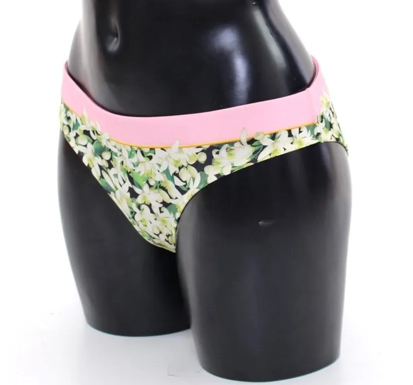 Pink Floral Bikini Bottom Swimwear Beachwear
