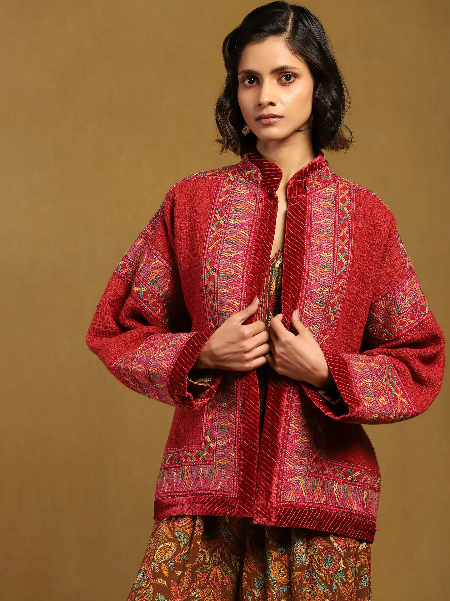 Pink peru solid jacket