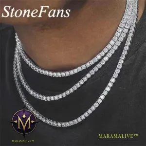 Pink Tennis Chain Necklace Men Gold Silver-plated Vintage Charm Black Crystal Rhinestone Choker Necklace Women Jewelry