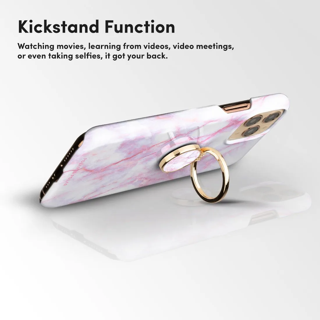 Pink White | Custom Phone Ring Holder  (Non-MagSafe)