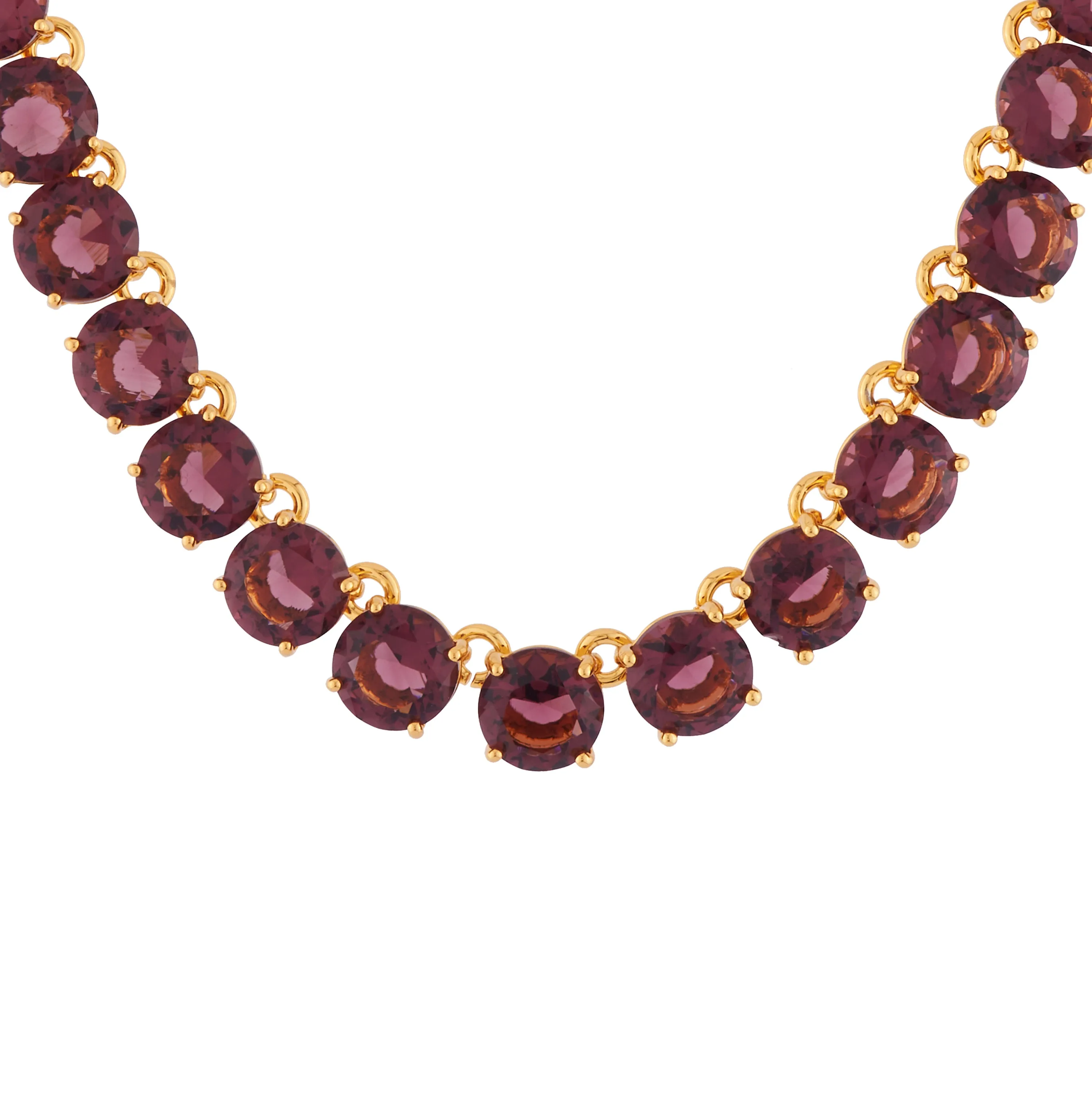 Plum Round Stones La Diamantine Choker Necklace | AILD3321