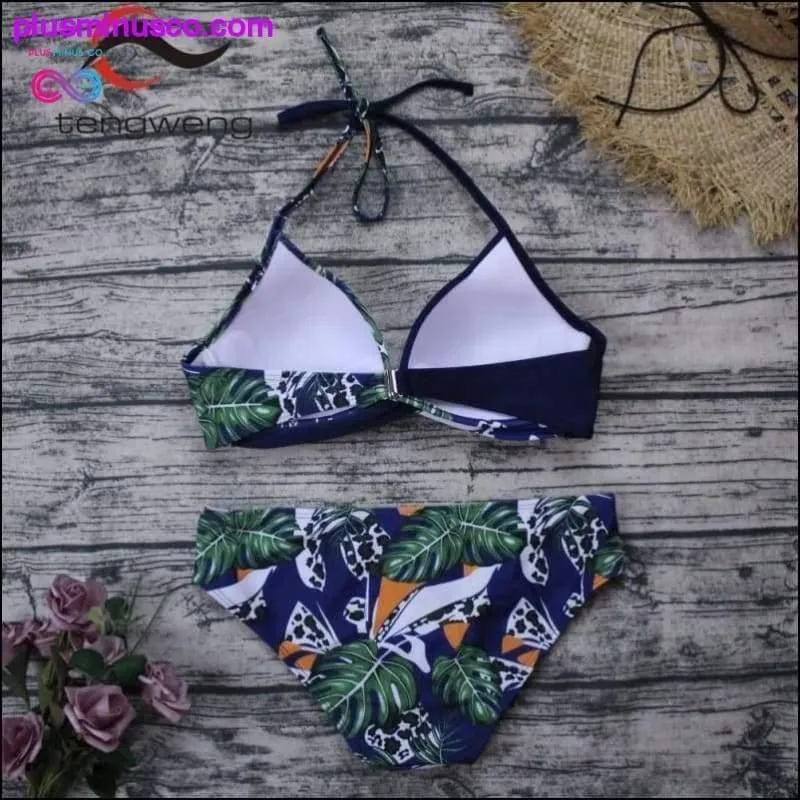 Plus Size Floral Brazilian Swimsuit - Floral Bikini Set -