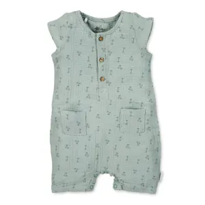 Pocket Muslin Playsuit - Palm