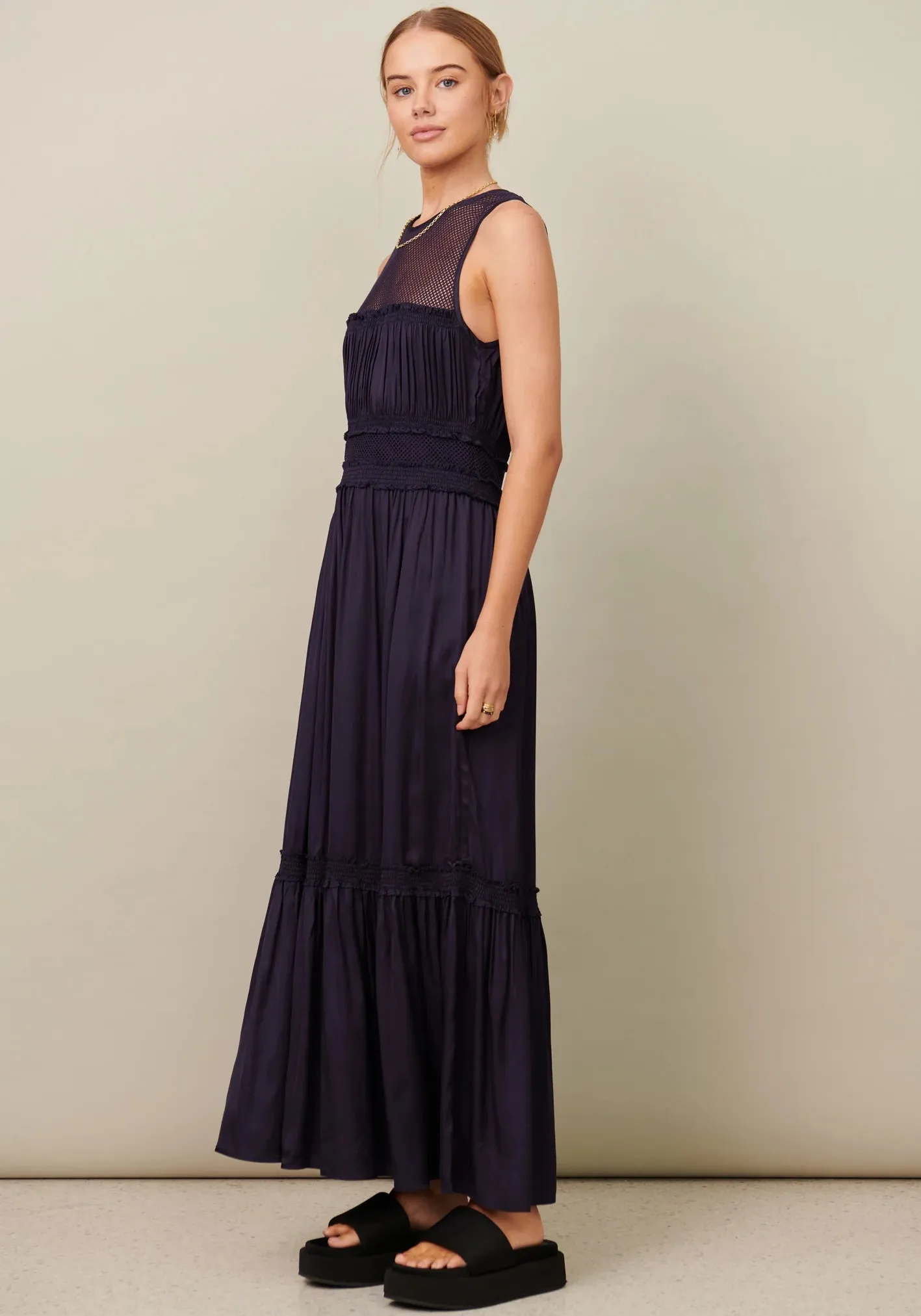 Pol Clothing  Clothing - Lara Tiered Dress – Ink