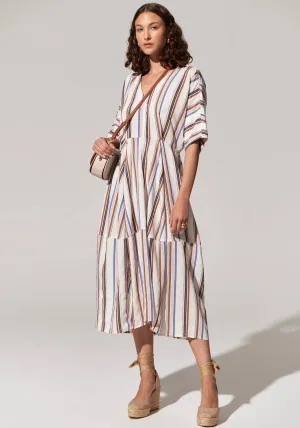 Pol Clothing - Jet Day Dress - Jet Multistripe