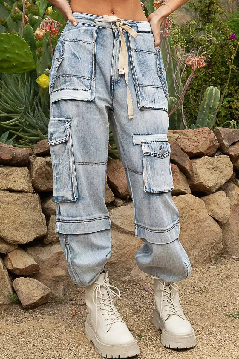 POL Clothing Multi Cargo Pockets Jogger