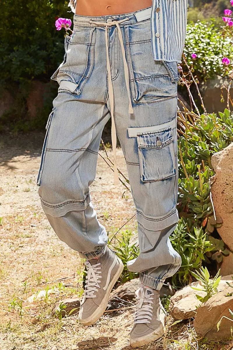 POL Clothing Multi Cargo Pockets Jogger