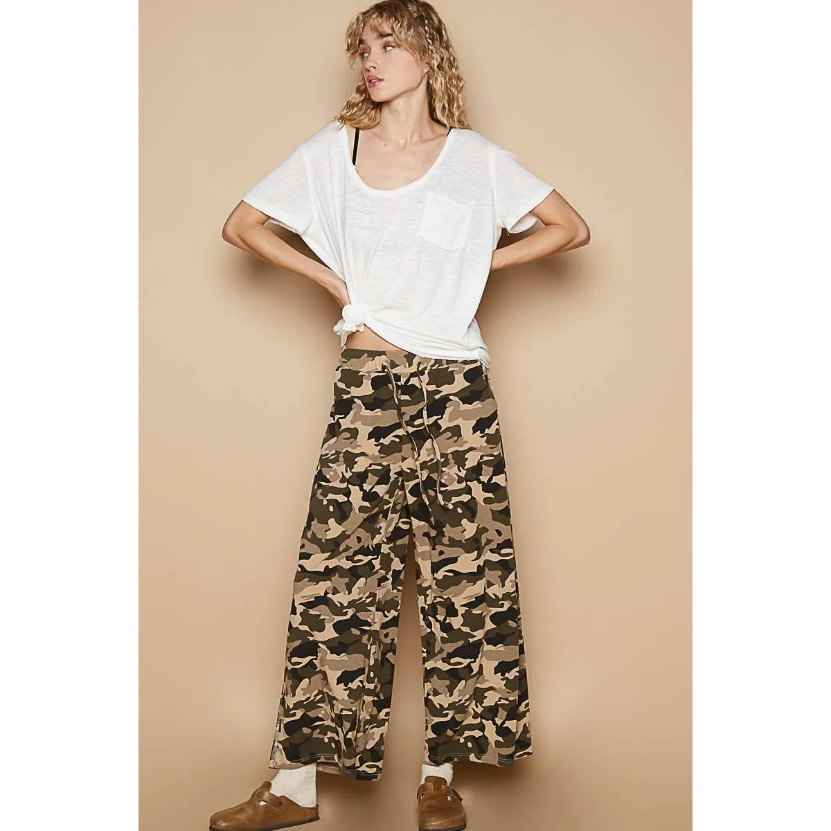 POL Clothing Vintage Washed  Camo  Pants