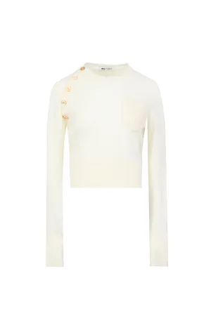 PORTS 1961 GOLD LOGO BUTTON KNITWEAR