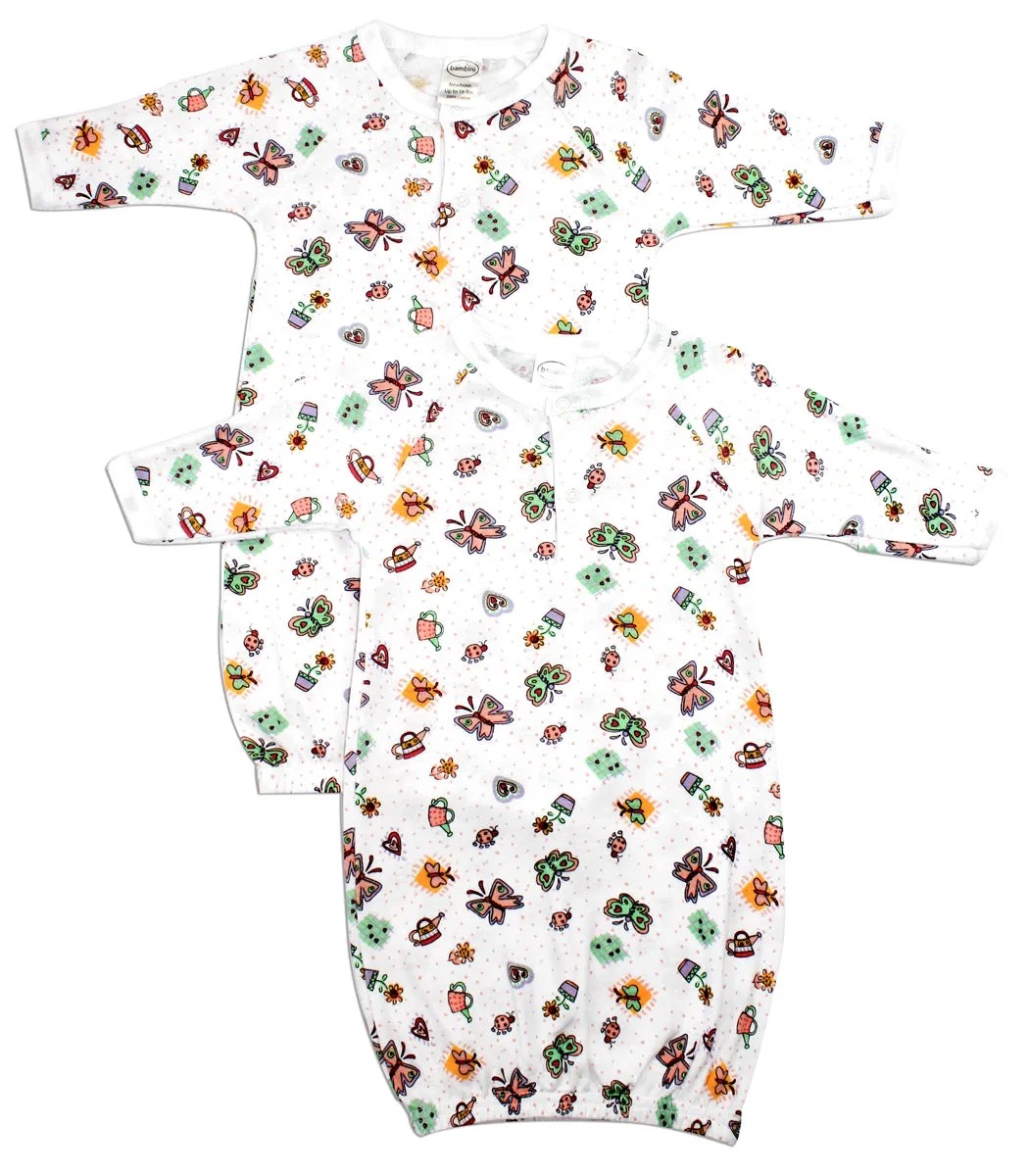 Printed Infant Gowns - 2 Pack