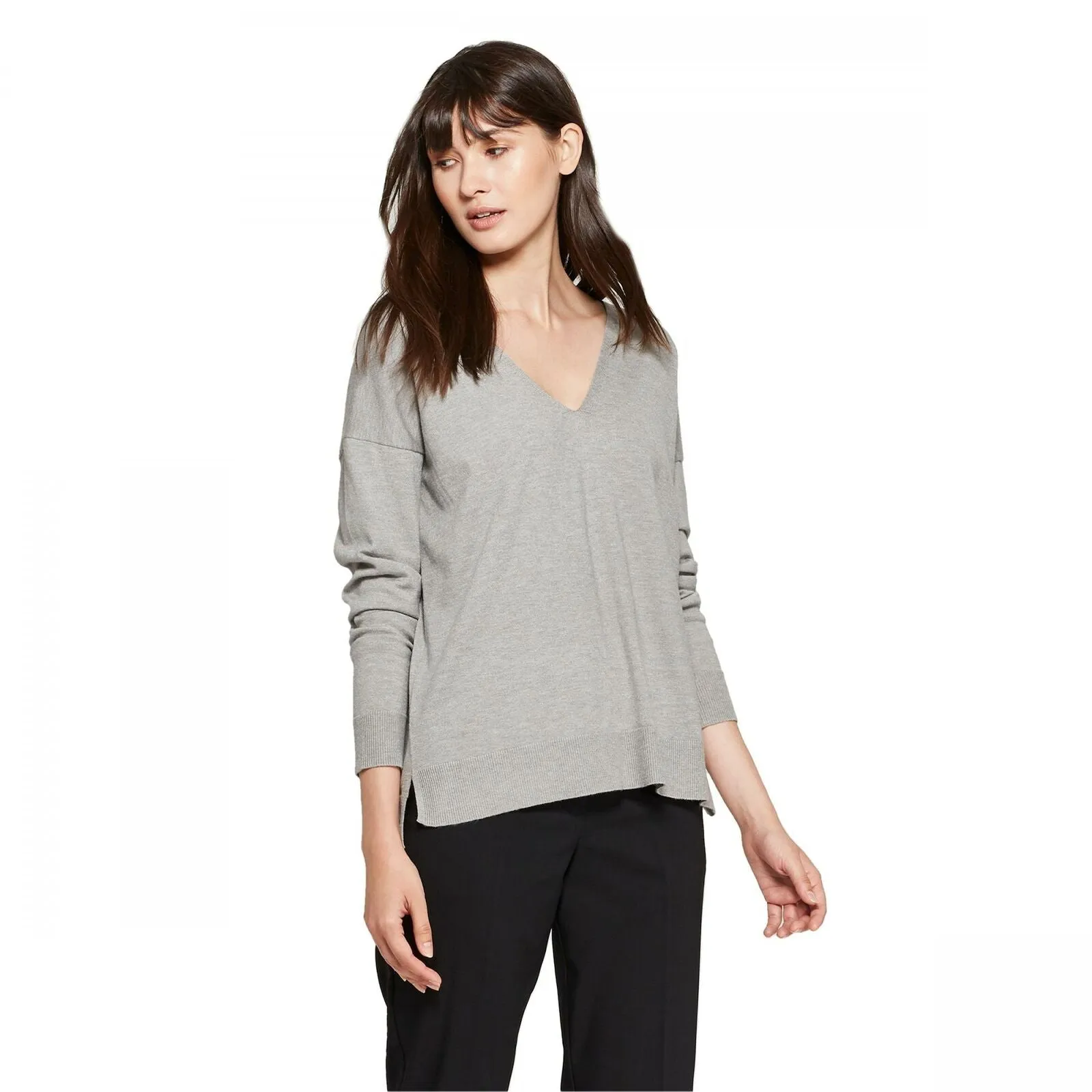 Prologue Women's Long Sleeve V-Neck Pullover Sweater