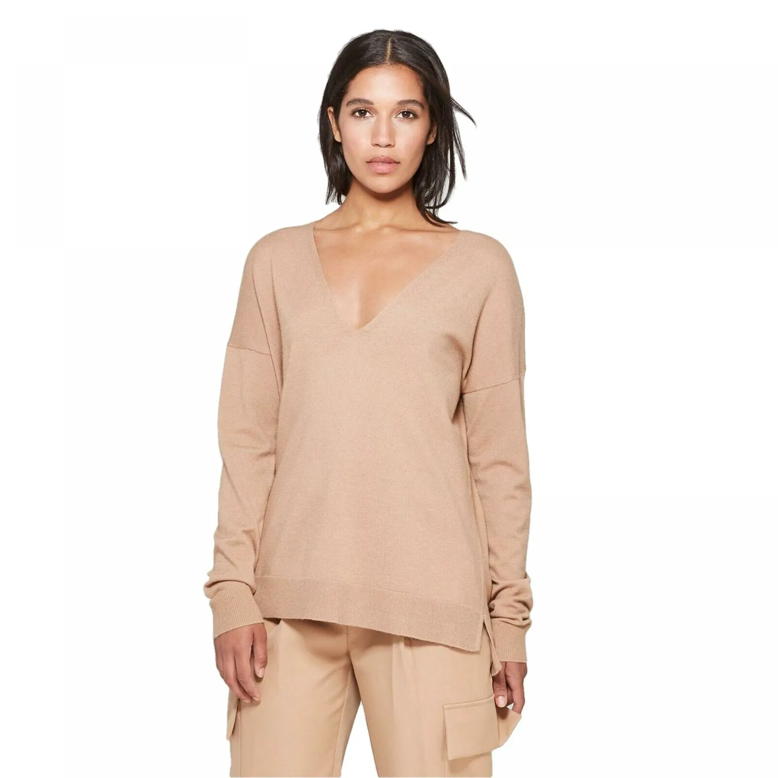 Prologue Women's Long Sleeve V-Neck Pullover Sweater