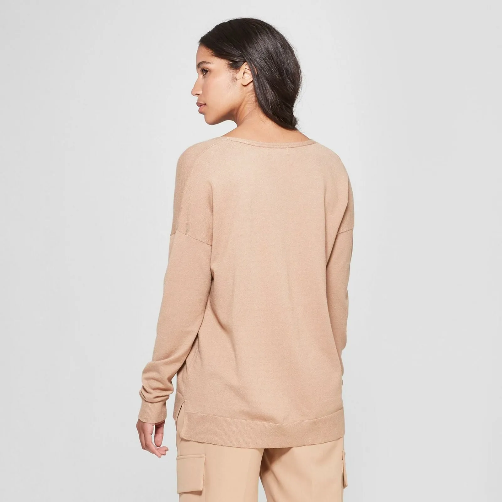 Prologue Women's Long Sleeve V-Neck Pullover Sweater
