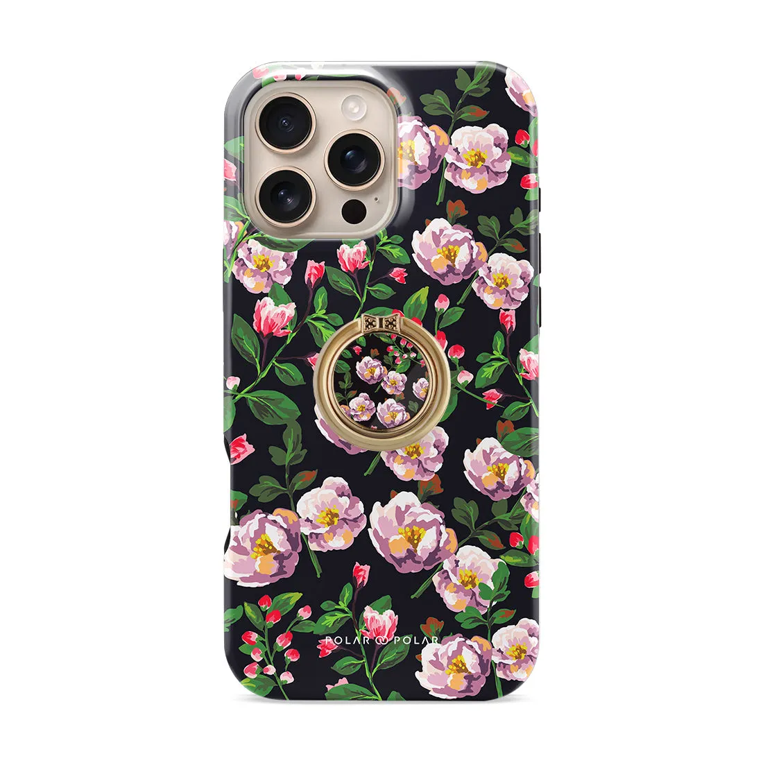 Purple Camellias Phone Ring Holder  (Non-MagSafe)