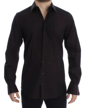 Purple GOLD Slim Fit Tuxedo Dress Shirt