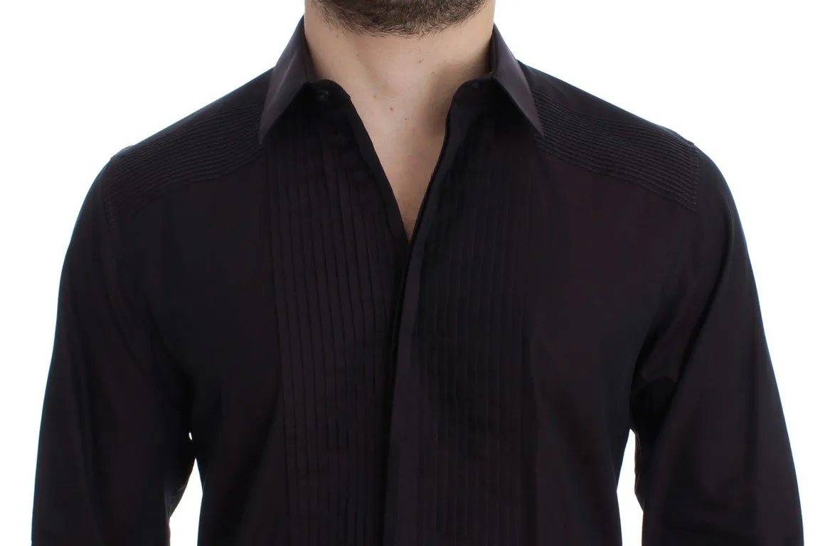 Purple GOLD Slim Fit Tuxedo Dress Shirt