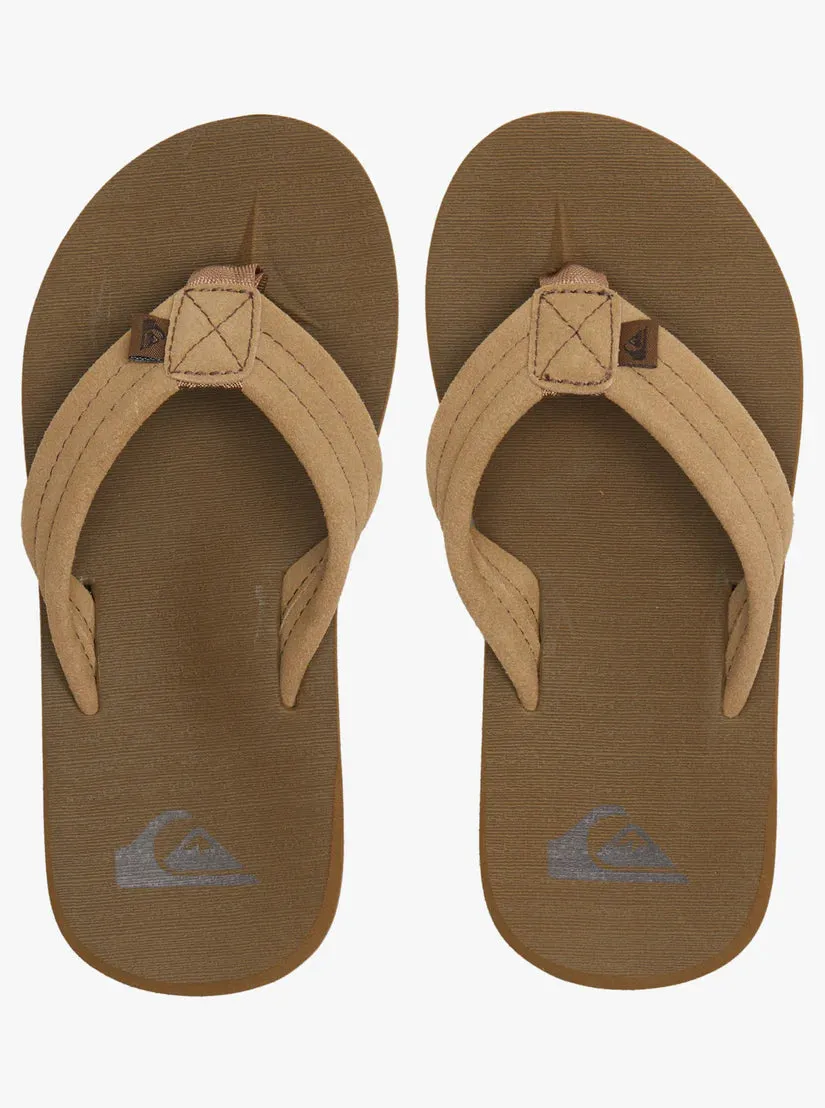 Quiksilver Boys Carver Suede Core Sandals - Tan