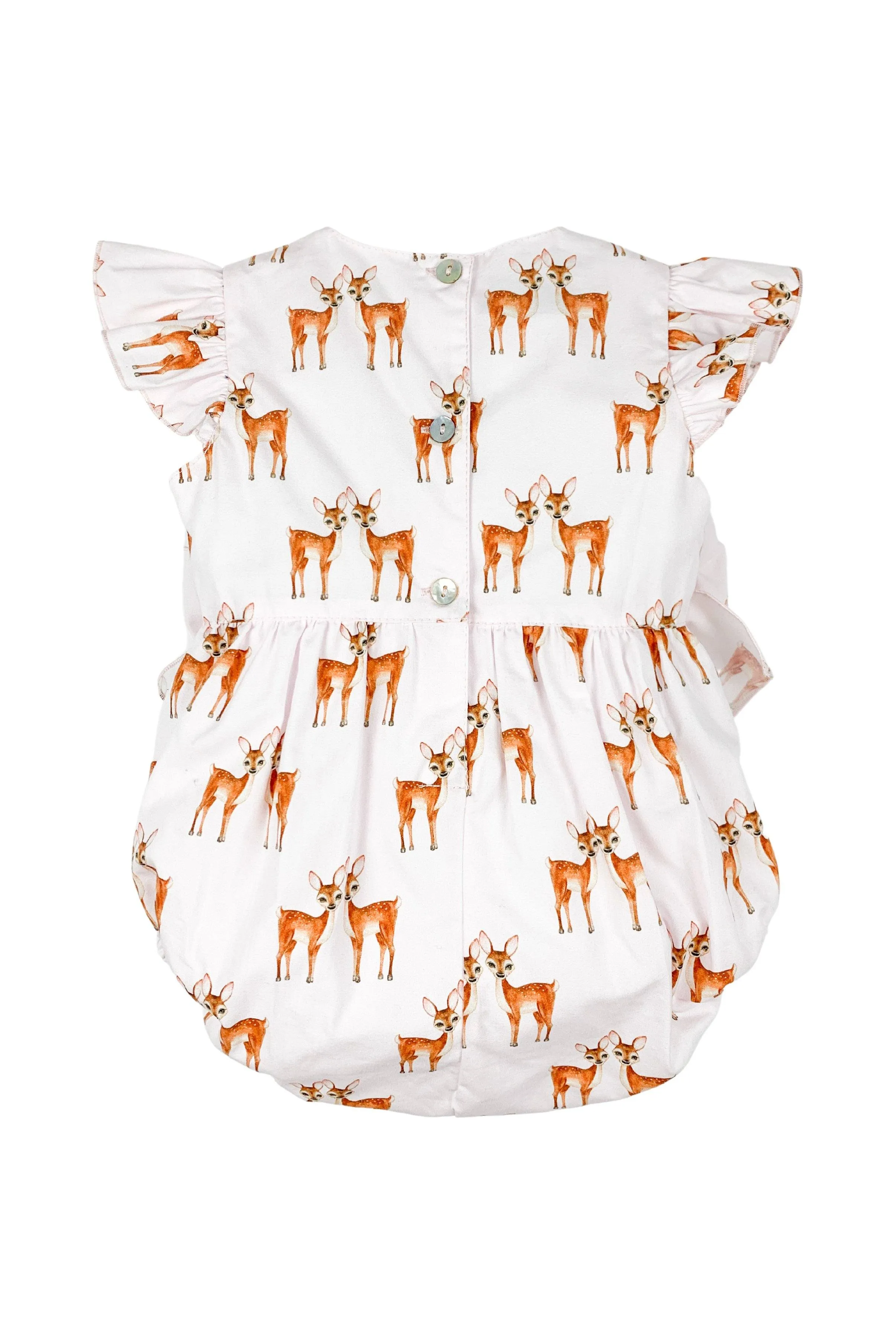 "Bambi" Pink Deer Print Romper