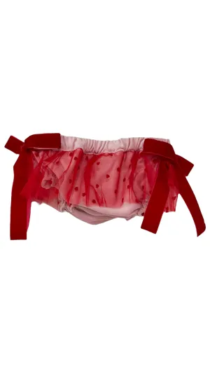 "Betty" Pink & Red Tulle Bloomers