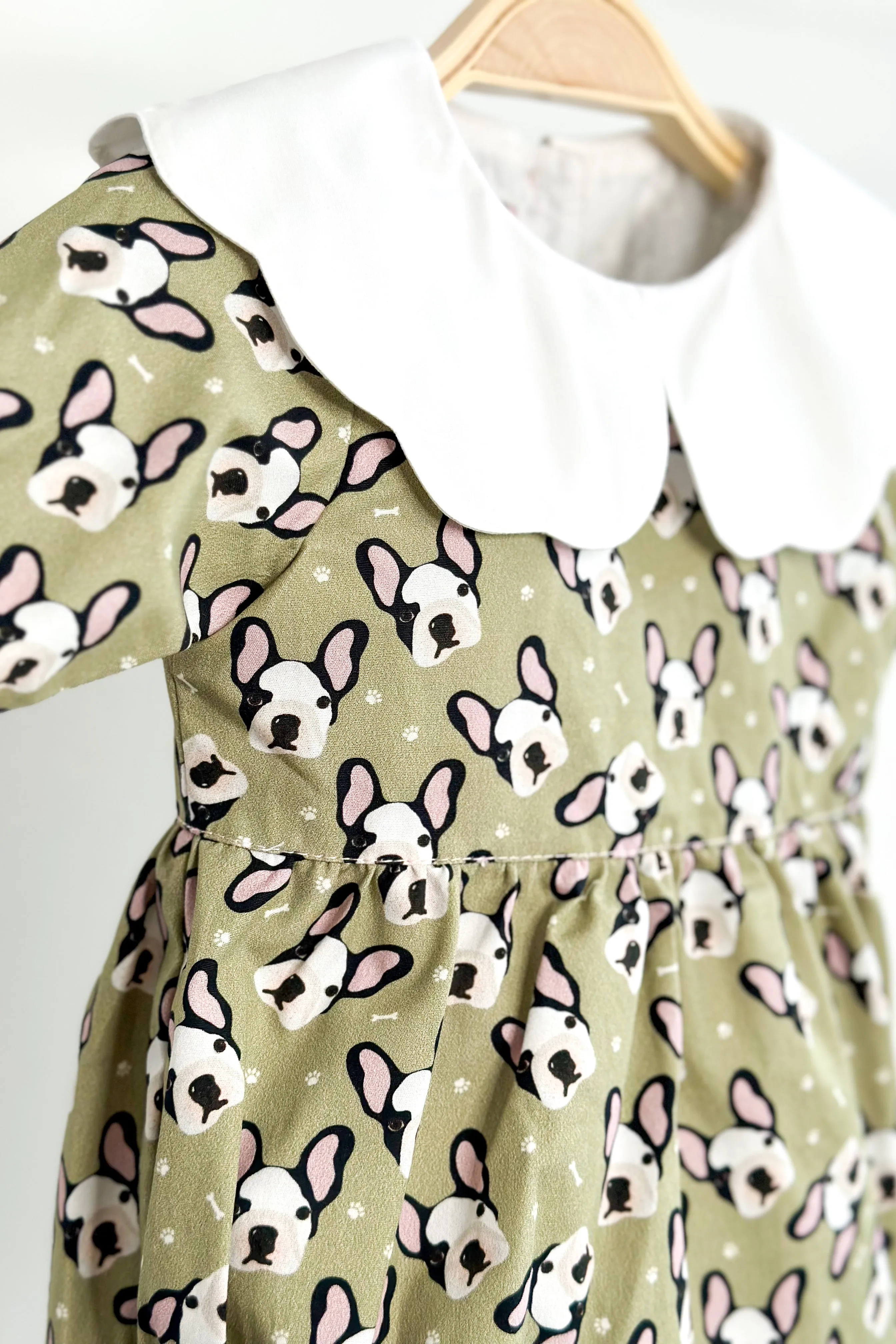 "Celia" Sage Green Frenchie Romper
