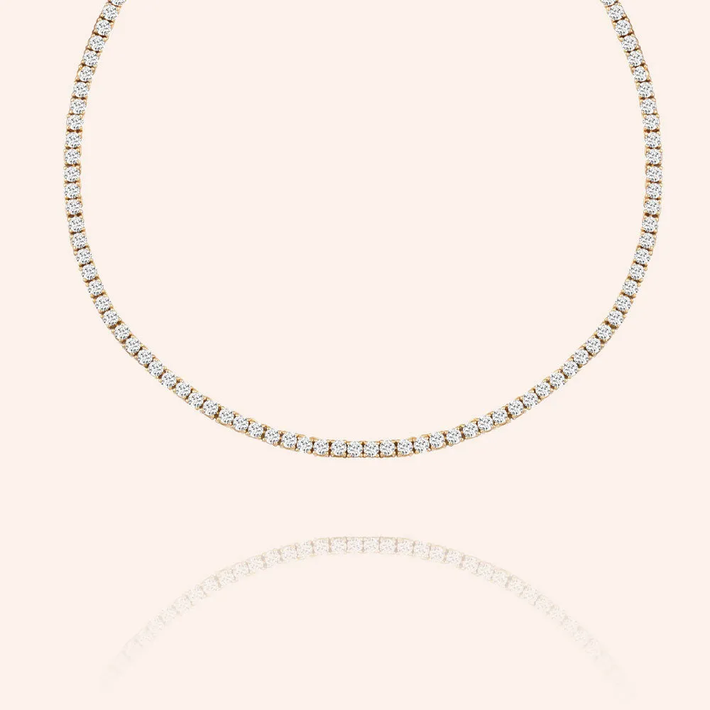 "Dancing Queen" 11.6CTW Round Cut Tennis Adjustable Choker Necklace