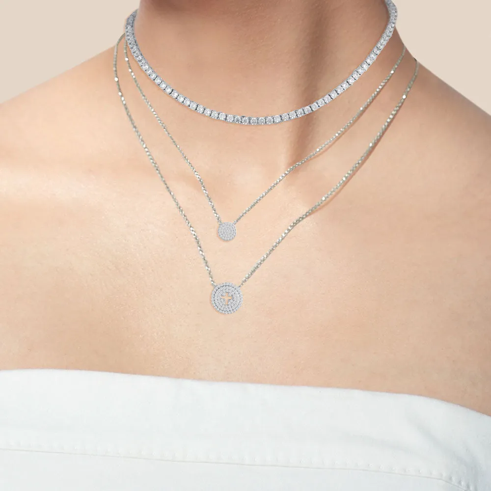 "Dancing Queen" 11.6CTW Round Cut Tennis Adjustable Choker Necklace