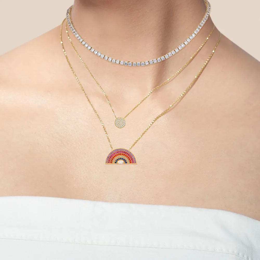 "Dancing Queen" 11.6CTW Round Cut Tennis Adjustable Choker Necklace