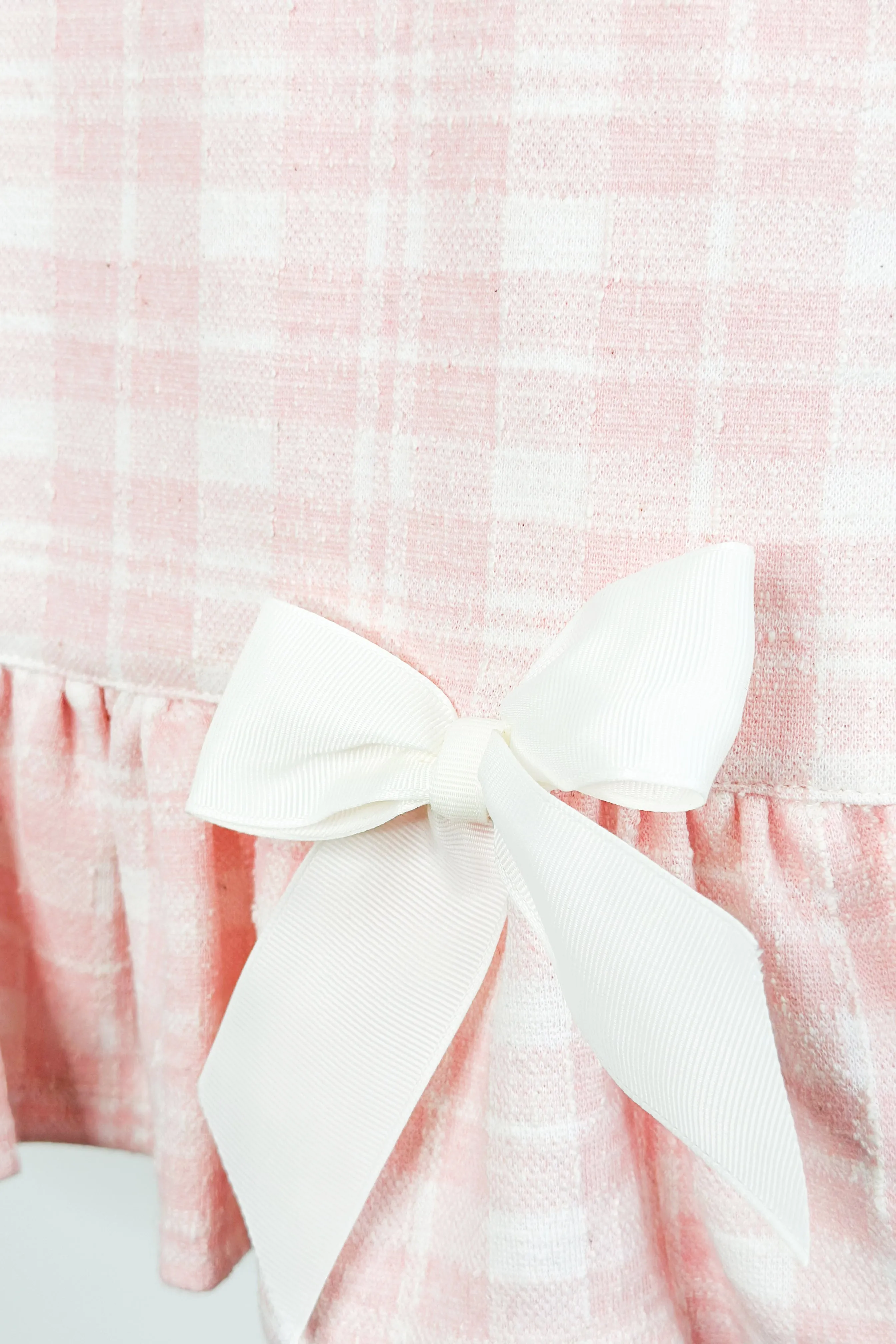 "Elle" Pink Plaid Drop Waist Dress