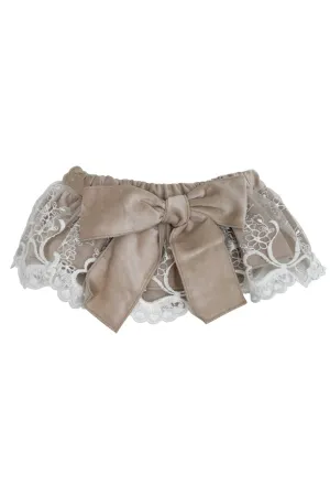 "Milana" Stone Velvet Lace Bloomers