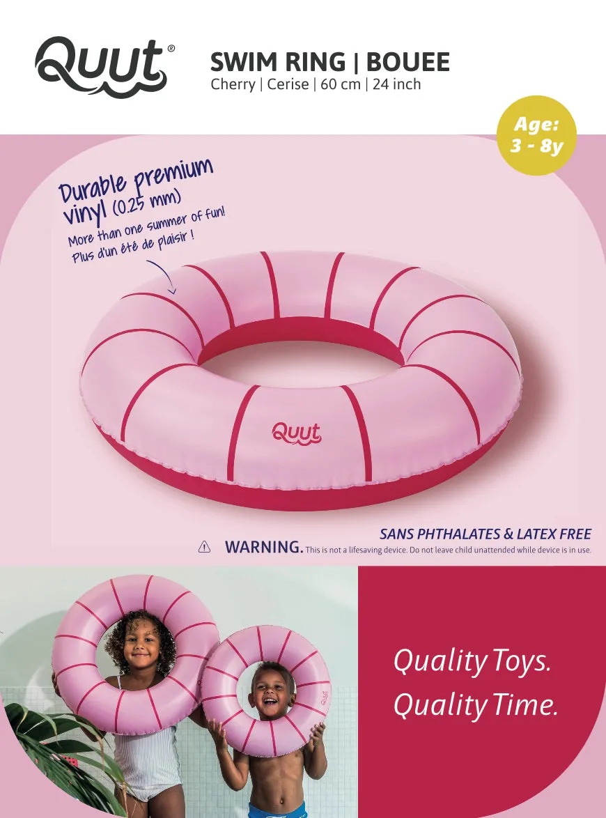 Quut Swim Rings Medium - Cherry - Medium Size Swim Ring 24 Inch